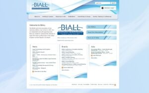 Screen grab of old BIALL website