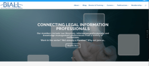The New BIALL website homepage