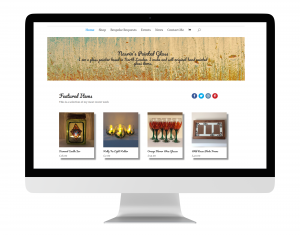 website homepage as dispayed on an imac